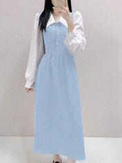 Акція на Сукня осіння жіноча SHEIN GD-00217184 L Блакитна від Rozetka