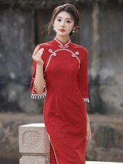 Акція на Сукня довга літня жіноча SHEIN GD-00193221 S Червона від Rozetka