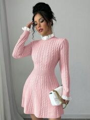 Акція на Сукня осіння жіноча SHEIN GD-00203571 M Рожева від Rozetka