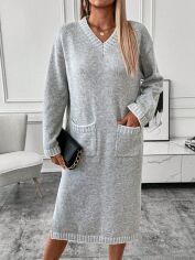 Акція на Сукня осіння жіноча SHEIN GD-00203711 S Сіра від Rozetka