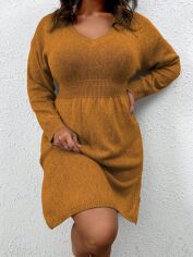 Акція на Сукня осіння жіноча SHEIN GD-00204811 2XL Коричнева від Rozetka
