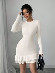 Акція на Сукня осіння жіноча SHEIN GD-00206374 M Біла від Rozetka