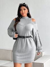 Акція на Сукня осіння жіноча SHEIN GD-00194392 1XL Сіра від Rozetka