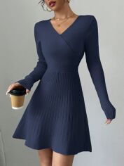 Акція на Сукня осіння жіноча SHEIN GD-00203115 L Синя від Rozetka