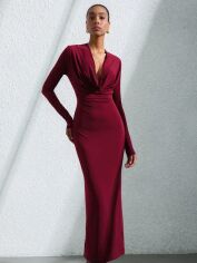 Акція на Сукня осіння жіноча SHEIN GD-00202679 L Бордова від Rozetka