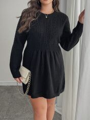 Акція на Сукня осіння жіноча SHEIN GD-00203522 2XL Чорна від Rozetka