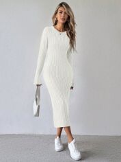 Акція на Сукня осіння жіноча SHEIN GD-00208175 L Біла від Rozetka