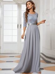 Акція на Сукня вечірня довга літня жіноча SHEIN GD-00176339 M Срібляста від Rozetka