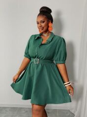 Акція на Сукня осіння жіноча SHEIN GD-00205891 1XL Зелена від Rozetka
