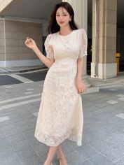 Акція на Сукня жіноча SHEIN GD-00203851 S Бежева від Rozetka