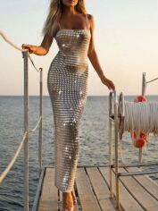 Акція на Сукня жіноча SHEIN GD-00210308 L Кремова від Rozetka