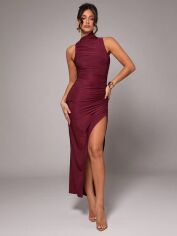 Акція на Сукня осіння жіноча SHEIN GD-00221936 M Бордова від Rozetka
