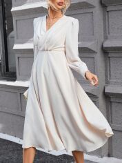 Акція на Сукня осіння жіноча SHEIN GD-00225556 S Кремова від Rozetka