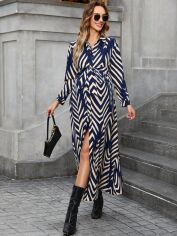 Акція на Сукня для вагітних осіння жіноча SHEIN GD-00217853 L Синя від Rozetka
