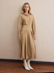 Акція на Сукня осіння жіноча SHEIN GD-00204956 XL Хакі від Rozetka
