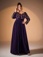 Акція на Сукня осіння жіноча SHEIN GD-00205474 1XL Фіолетова від Rozetka