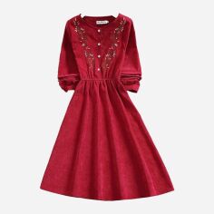 Акція на Сукня осіння жіноча SHEIN GD-00205998 M Червона від Rozetka