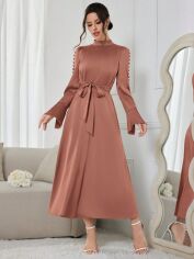 Акція на Сукня осіння жіноча SHEIN GD-00206181 M Теракотова від Rozetka