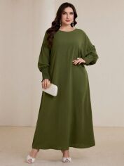 Акція на Сукня осіння жіноча SHEIN GD-00206594 4XL Зелена від Rozetka