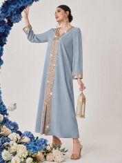 Акція на Сукня осіння жіноча SHEIN GD-00207696 2XL Блакитна від Rozetka
