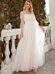 Акція на Сукня осіння жіноча SHEIN GD-00217144 XL Кремова від Rozetka
