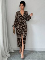 Акція на Сукня осіння жіноча SHEIN GD-00217623 XL Коричнева від Rozetka