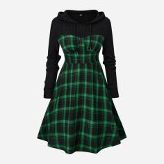 Акція на Сукня осіння жіноча SHEIN GD-00208822 3XL Зелена від Rozetka