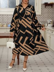 Акція на Сукня осіння жіноча SHEIN GD-00210102 4XL Чорна від Rozetka