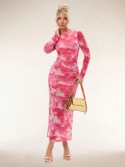 Акція на Сукня осіння жіноча SHEIN GD-00217075 M Рожева від Rozetka