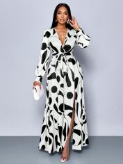 Акція на Сукня осіння жіноча SHEIN GD-00221225 S Чорно-біла від Rozetka