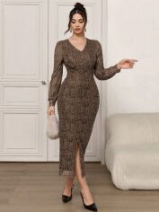 Акція на Сукня осіння жіноча SHEIN GD-00223311 L Хакі від Rozetka