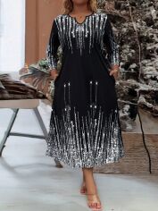 Акція на Сукня осіння жіноча SHEIN GD-00226656 1XL Чорно-біла від Rozetka