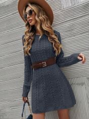 Акція на Сукня осіння жіноча SHEIN GD-00194447 L Сіра від Rozetka