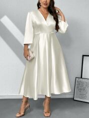 Акція на Сукня осіння жіноча SHEIN GD-00227443 3XL Кремова від Rozetka