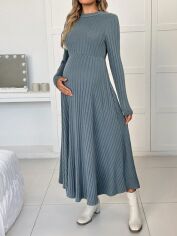 Акція на Сукня для вагітних осіння жіноча SHEIN GD-00225681 M Сіро-блакитна від Rozetka