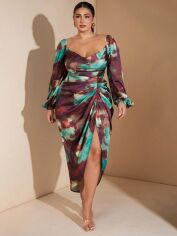 Акція на Сукня осіння жіноча SHEIN GD-00185523 1XL Зелена від Rozetka