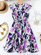 Акція на Сукня літня жіноча Shein GD-00227618 0XL Фіолетова від Rozetka