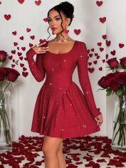 Акція на Плаття жіноче SHEIN GD-00226957 S Червоне від Rozetka