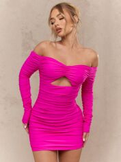 Акція на Плаття вечірнє коротке літнє жіноче SHEIN GD-00221593 S Фуксія від Rozetka
