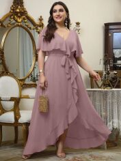 Акція на Плаття вечірнє довге літнє жіноче SHEIN GD-00176698 1XL Рожеве від Rozetka
