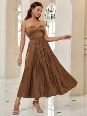 Акція на Сукня жіноча SHEIN GD-00205730 S Коричнева від Rozetka