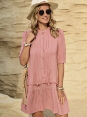 Акція на Плаття міді літнє жіноче SHEIN GD-00209660 XL Рожеве від Rozetka