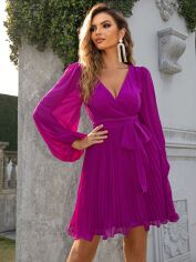 Акція на Плаття міді осіннє жіноче SHEIN GD-00204238 L Фіолетове від Rozetka