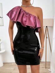 Акція на Плаття вечірнє коротке літнє жіноче SHEIN GD-00176297 S Різнокольорове від Rozetka