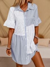 Акція на Плаття-сорочка коротке літнє жіноче SHEIN GD-00216806 M Сіре від Rozetka