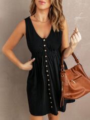 Акція на Плаття міді літнє жіноче SHEIN GD-00217837 M Чорне від Rozetka