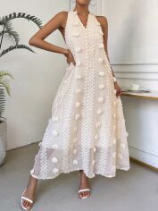 Акція на Сукня жіноча SHEIN GD-00203579 M Кремова від Rozetka