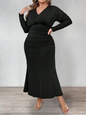 Акція на Сукня жіноча SHEIN GD-00225521 0XL Чорна від Rozetka