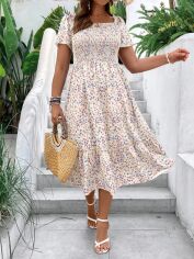 Акція на Сукня жіноча SHEIN GD-00214342 1XL Кремова від Rozetka