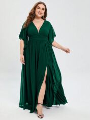 Акція на Сукня жіноча SHEIN GD-00205015 2XL Темно-зелена від Rozetka